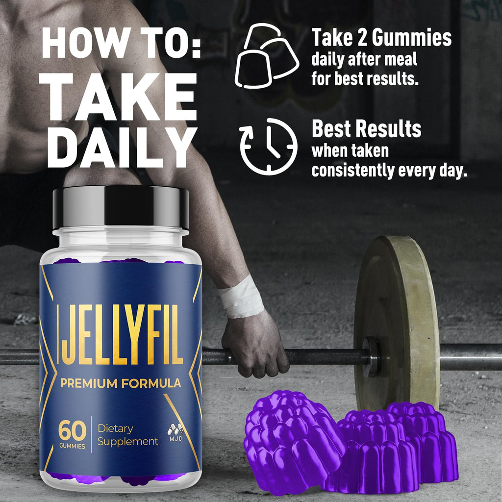 (3 Pack) Jellyfil Gummies, Official Jellyfil Gummys with All Natural Ingredients, Advanced Formula Maximum Strength Supplement with Natural Active Lifestyle Support Premium Multivitamins (180 Gummies)