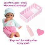 Adora Sweet Baby - 11” Soft & Cuddly Baby Doll, Realistic Features, Gentle Scent, Machine Washable, Lightweight & Easy to Hold | Adorable Playmate (Girl Dino)