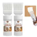 2 in 1 White Paint Wood Refinishing Kit– 2-Pack Easy Paint Brush with No Drip Design, High-Density Bristles for Furniture, Doors & Cabinets,6.35 oz per bottle.