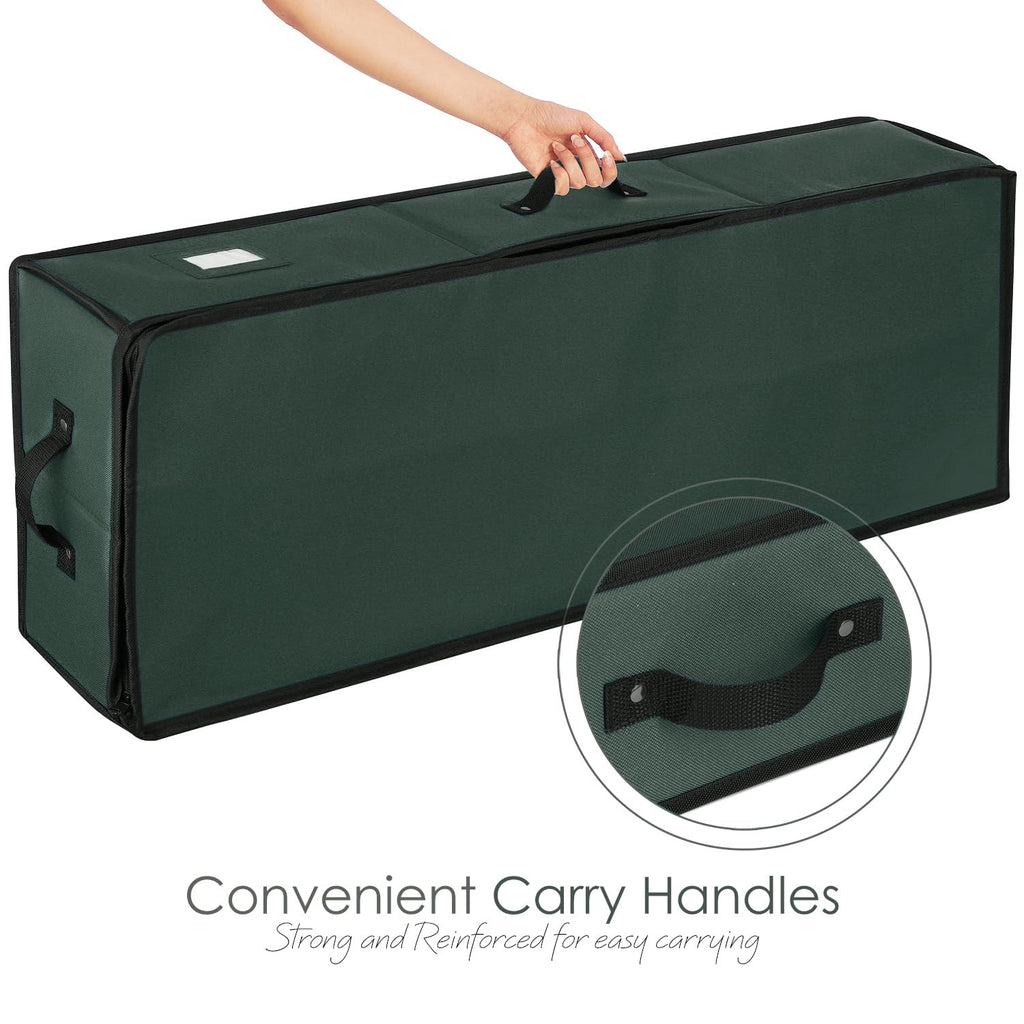 Hearth & Harbor Wrapping Paper Storage Container - Christmas Storage Bag with Interior Pockets - Gift Wrapping Organizer Storage Fits Up to 22 Rolls of 40" - Tear Proof Wrapping Paper Organizer