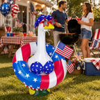 Ueyben 4th of July Bikini Porch Goose Outfit, Summer Patriotic Goose Outfit Independence Memorial Day Geese Clothes Costume for 23" Lawn Cement Plastic Geese Statue for Outdoor Garden Patio Yard Decor