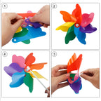24 Pack Mixed Color Pinwheels Toy Wind Spinners for Kids
