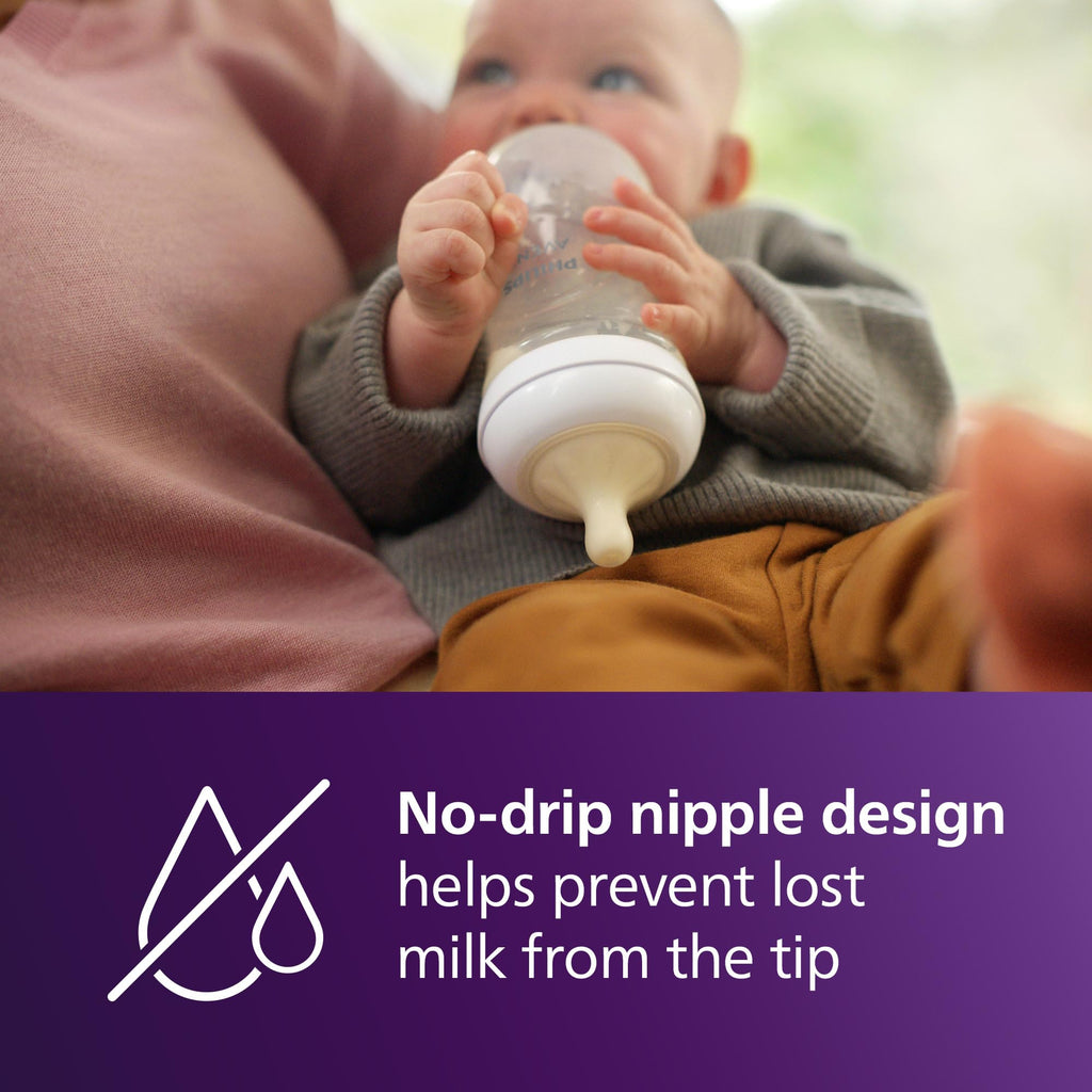Philips Avent Natural Baby Bottles, Medium Flow, 9 oz, BPA-Free, 4-Pack