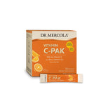Dr. Mercola Vitamin C-PAK - Daily Immune Support - Contains Vitamin C, Vitamin D3, and Zinc - Fast-Acting Antioxidant Powder - Fizzy Drink Mix - 30 Packets