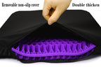 NC Gel Seat Cushion, Breathable Honeycomb Design Seat Cushion ，Body Pressure Distribution Portable Seat Cushion，Gel Seat Cushion for Back Pain Suitable for Home Office Chair Car (Purple+Black)