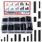 AIMUNOK 326PCS Roll Pin Set - 24 Sizes Spring Dowel Tension Roll Pins - 1/8 1/4 3/8 1/16 5/64 3/32 5/16 5/32 7/32 Split Expansion Pin Assortment Kit for Home Improvement