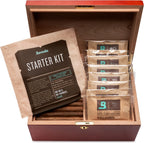 Boveda Starter Kit Bundle: Season a Wooden Storage Box Plus Maintain Humidity with 2-Way Humidity Control | Includes (2) Each Size 60 Boveda 84% RH & 72% RH | 1-Count