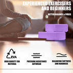 2 Pcs Yoga Blocks, 9"x6"x3" Foam Blocks Yoga Props for Pilates Stretching and Meditation Exercise Blocks Lightweight Yoga Essentials (Purple, normal)