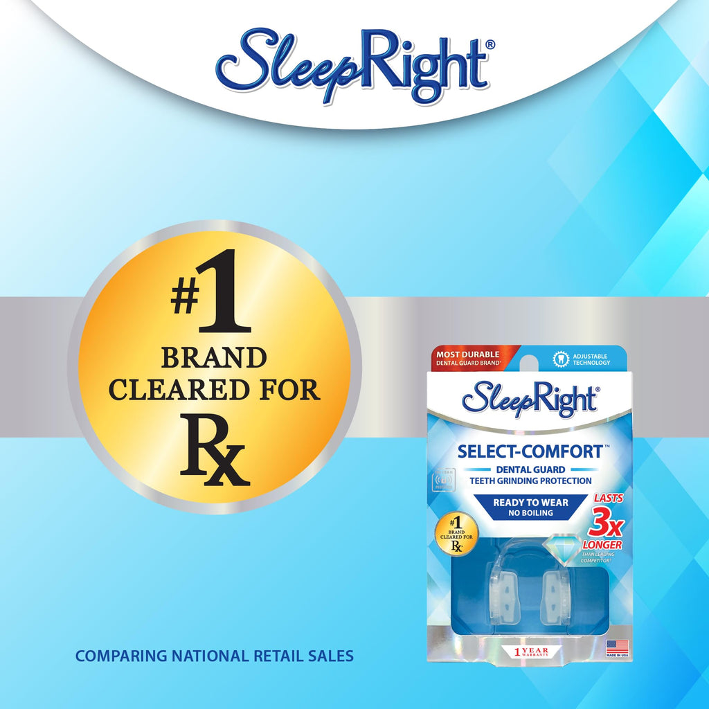 SleepRight Select-Comfort Night Guard – Dental Mouth Guard for Sleeping, Prevents Teeth Grinding & Clenching, Bruxism Protection (New Version)