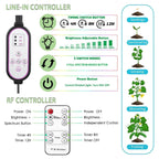 Grow Light for Indoor Plants, 5-Head Full Spectrum LEDPlant Light with 3 Light Modes, 10 Brightness Levels, Remote Control, Height Adjustable 29-61Inch Growing Lamp for Seedlings,Flowers (5head)