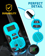 Walkie Talkies for Kids Long Range: 4 Pack 4-Color Replaceable Back Shell