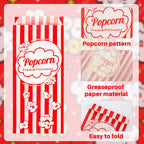 MAQIHAN 100pcs Popcorn Bags 1oz - Small Disposable Paper Bags for Popcorn