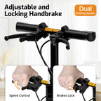 VitaSophy Knee Scooter with Disc Brake, Steerable Knee Walker for Adults,Foldable Rover Scooter forBroken Foot Injured Leg Crutch,Black