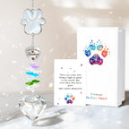 Pet Memorial Gifts for Loss of Dog or Cat, Paw Print Crystal Suncatcher