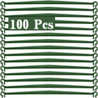 Coloch 100 Pcs Plant Stake Arms for Tomato Cage, 11.8” Expandable Plant Supports Trellis Connector with 2 Buckles for 11mm Diameter Plant Stake, for Climbing Plants, Tomato, Vegetable, Indoor&Outdoor