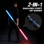 TQQALCYS Lightasaber, Type-C Rechargeable Sword Toy for Kids Cosplay, 2PCS