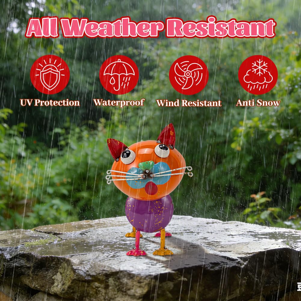 The Aura Collective Yard Decorations Outdoor Metal Cat Statue