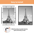 upsimples 27x40 Poster Frame, Easy Slide-In Assembly, Black, 3 Pack