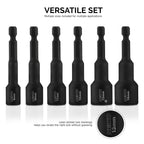Neiko 10191A Impact Ready Magnetic Nut Driver | 6 Piece | MM | 8 to 14 mm | 2-9/16” Length | Cr-V, metric, Master Kit