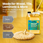 Auralina Luxury Mop Soap for Floor Cleaning - Highly Scented Brazilian Waves Concentrated Formula - Best Smelling Floor Cleaner for Mopping Tile, Wood & Laminate - R&W - No Residue, Pet Safe (32oz)