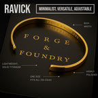Forge & Foundry Ravick Men's Handcrafted Minimalist Titanium Cuff Bracelet
