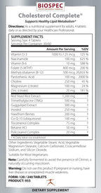 BIOSPEC NUTRITIONALS Cholesterol Complete - Natural Cholesterol Support for Cardiovascular and Heart Health* - Red Yeast Rice, CO-Q-10, Hawthorn, Magnesium (240 Tablets)