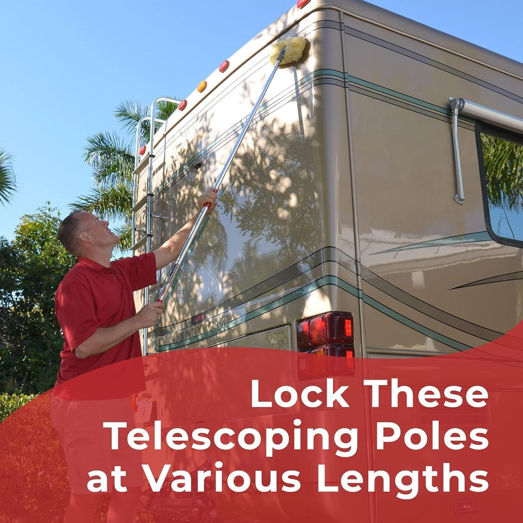 Shurhold 6' Telescoping Handles - SHUR-LOK Quick-Release, Triple-Anodized Aluminum, Lightweight & Fits 40+ Heads - 40" and 72" Locking Length