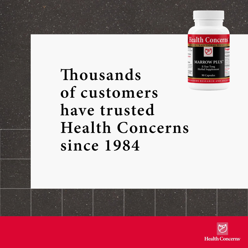 Health Concerns Marrow Plus – Bone Marrow & Blood Generation Herbal Supplement – Chinese Herbal Formula for Anemia, & Circulation Support – Astragus, Salvia, & Tangerine Extracts – 90 Capsules