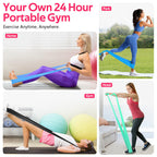 Resistance Bands for Working Out, Exercise Bands for Physical Therapy, Stretch, Recovery, Pilates, Rehab, Strength Training and Yoga Starter Set