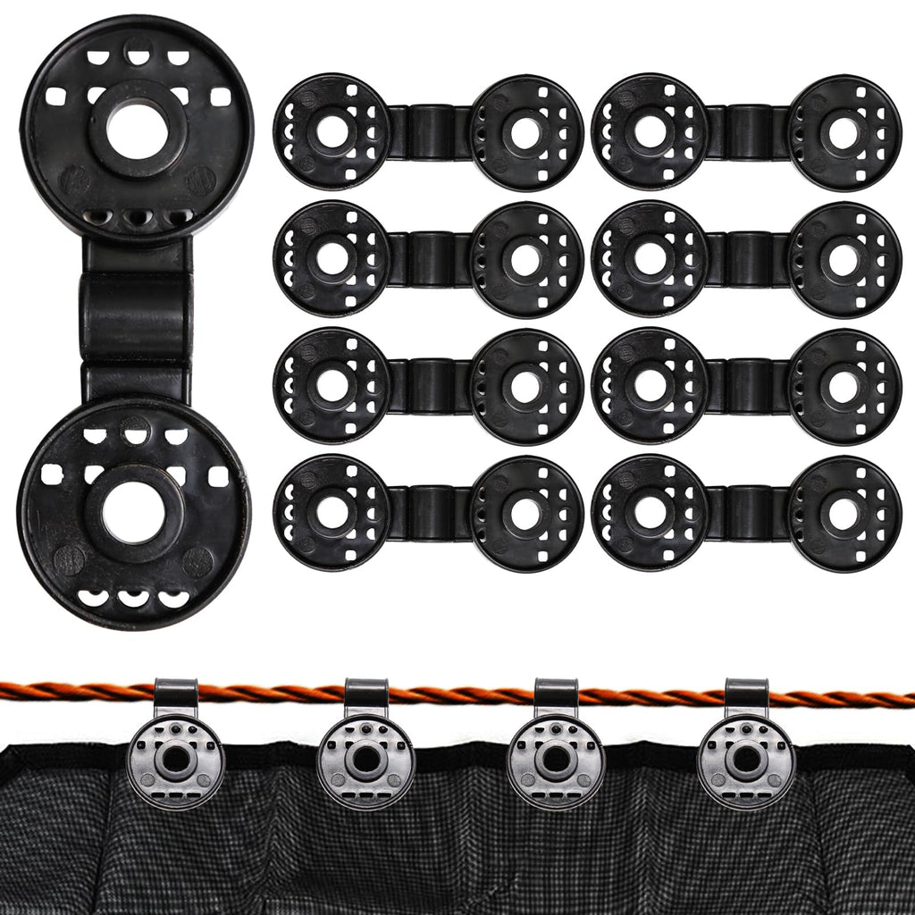 100PCS Shade Cloth Clips with Lock Grip, Heavy Duty Round Plastic Clips for Windproof Awning, Sun Shade Net, Garden Greenhouse and Anti Bird Netting