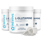 Revive MD Gut L-Glutamine Powder - Muscle Recovery & Immune Support Supplement for Adults - Promotes Digestive Health, Reduces Muscle Soreness & Supports Immunity - Vegan (90 Servings)