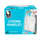 Hippo Sak - Kitchen Trash Bags 13 Gallon - Garbage Bags with Handles - 45 Count