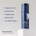 TEREZ & HONOR 6-in-1 Face Cream for Men: Korean DermForce Anti-Aging Moisturizer with Niacinamide, Bakuchiol & 5-CICA – Hydrates, Smooths & Helps Reduce Wrinkles, Dark Circles & Eye Bags – 2.8 oz