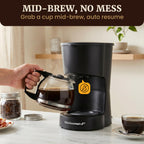 Elite Gourmet EHC4128 Automatic 4-Cup Drip Coffee Maker, Black