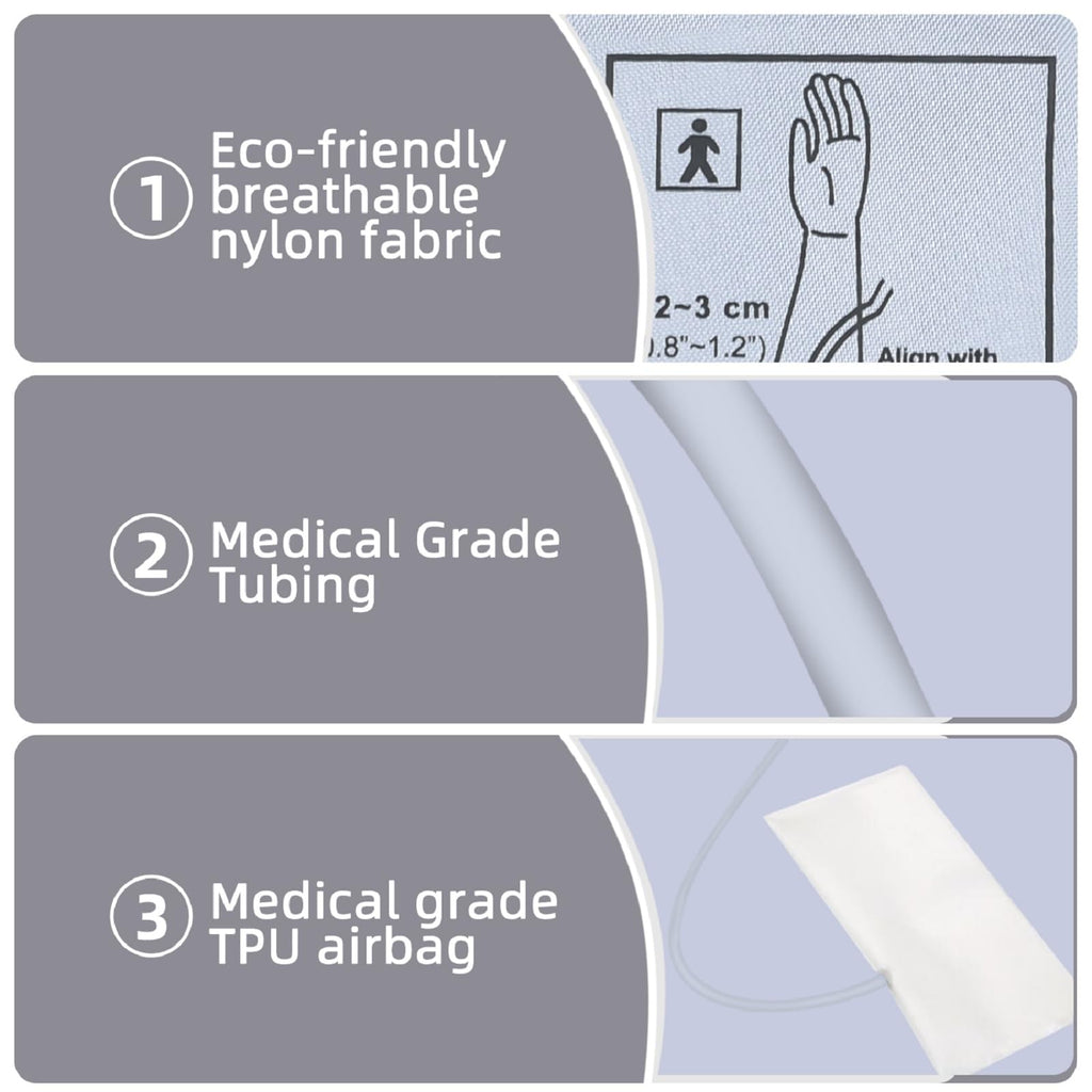 Extra Large Blood Pressure Cuff, 9”-21” (22-54CM) XL Cuff Compatible with Omron BP Monitor, Replacement X-Large Cuff for Adult Big ARM, 6 Connectors