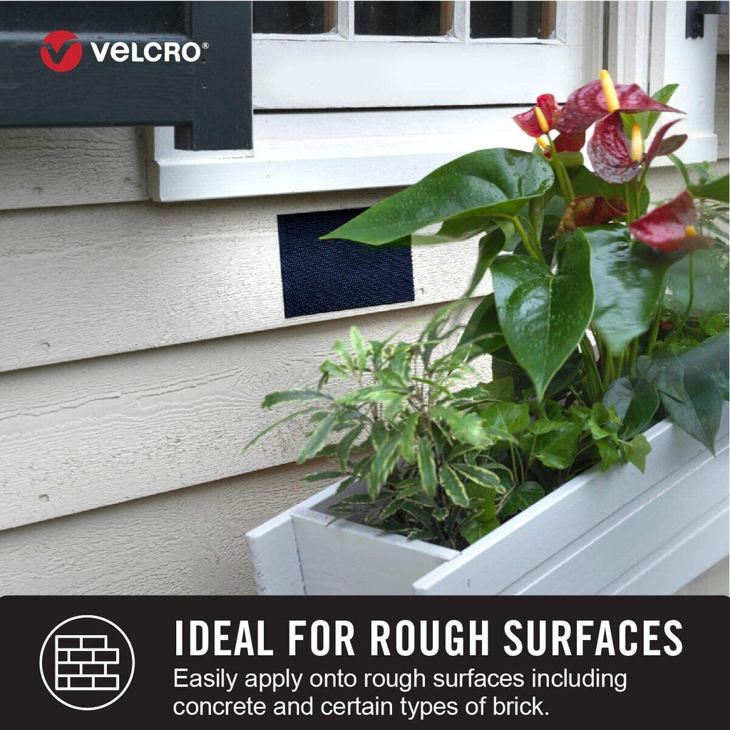 VELCRO Brand Extreme Outdoor Strips, Black, 4in x 2in, 3 Sets