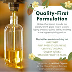 HobaCare Bulk Organic Jojoba Oil - Natural 100% Pure Hexane Free Unrefined Carrier Oil for Skincare, Beard, Hair, Face, Scalp Massage, Bath, Facial - Long Shelf Life (64 oz Half Gallon)