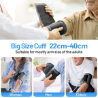 Blood Pressure Monitor Upper Arm Machine Accurate Adjustable BP Cuff Kit Led Backlit Display 2 Users 240 Sets Memory Includes Storage Bag White