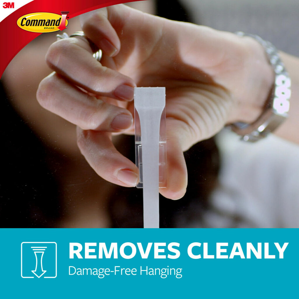 Command Large White Bath Hooks, 1 Hook, 2 Strips