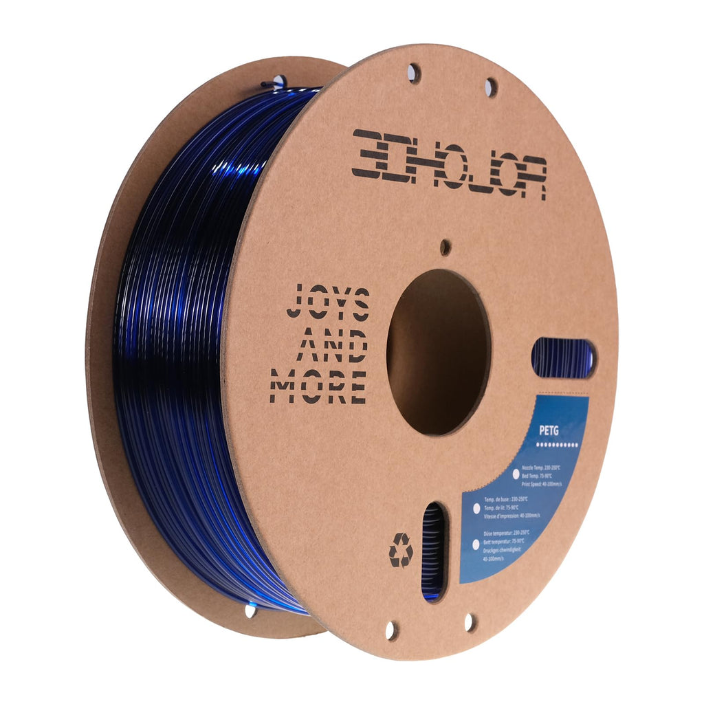 3DHoJor PETG Filament 1.75mm, PETG 3D Printing Filament, 2.2 LBS (1KG) Cardboard Spool, Fit Most FDM 3D Printer,Blue…