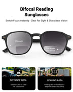 LADEESSE Reading Sunglasses for Women, Stylish Reading Glasses, Lightweight Square Readers for Men & Women, Durable Reading Sunglasses for Outdoor Fishing UV400 Protection, Fashion Square Frame