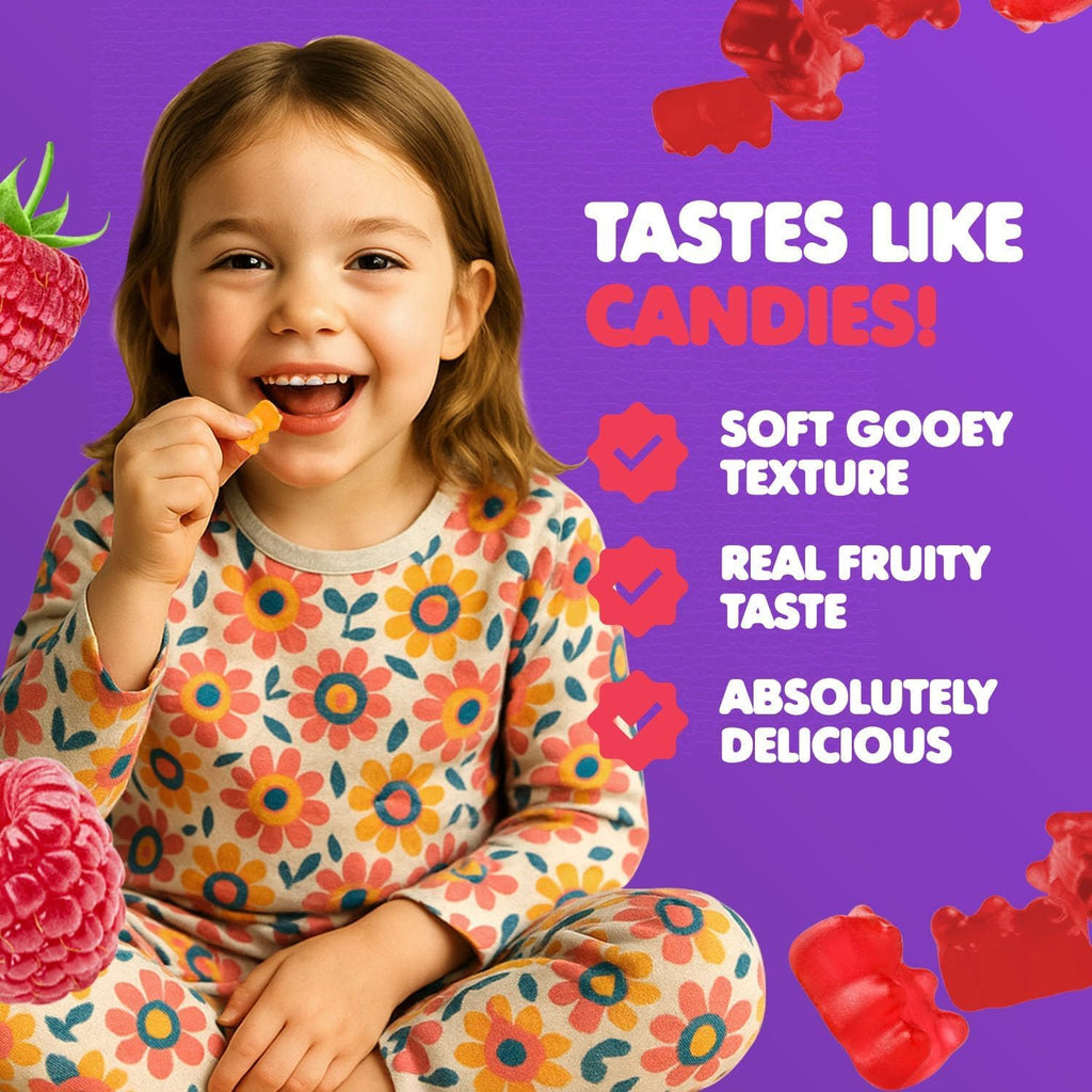 DR. MORITZ Sugar-Free Calm Magnesium Gummies for Kids and Adults - Non-GMO Magnesium Citrate Gummies - Raspberry Flavor - 1-Pack (180 Count)