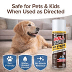 Bull Shot Pet Pro Stain Remover, AS SEEN ON TV, Urine & Odor Emulsifier, Enzyme-Powered Professional Strength Foam for Urine, Feces, Vomit, Odors, Dirt On Carpet, Area Rugs, Upholstery, Old Stains