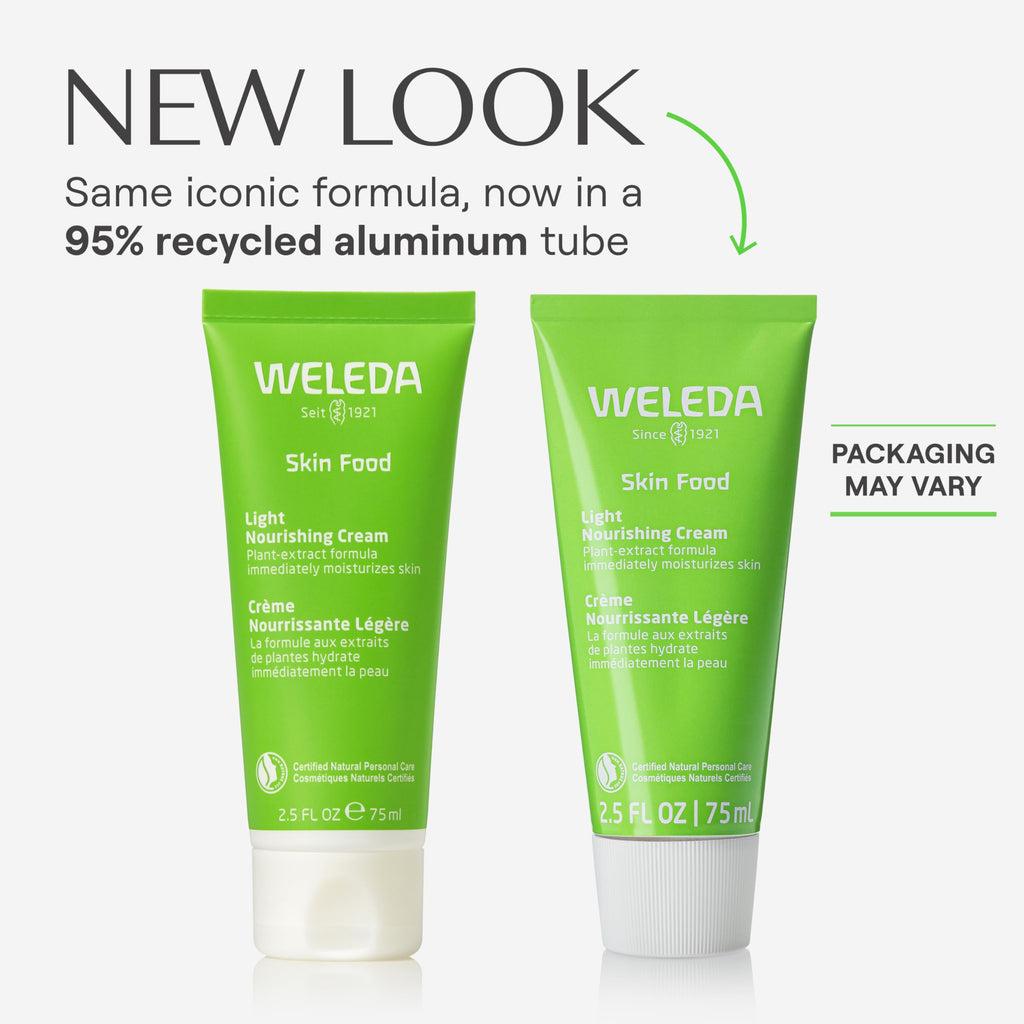Weleda Skin Food Light Nourishing Body Cream 2.5 Fluid Ounce, Plant Rich Hydrating Moisturizer with Chamomile, Calendula and Pansy