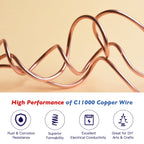 Copper Wire 99.95% Pure – 20 Gauge 0.8mm – 184 Feet, 0.55 Pound Spool – C11000 Soft Copper Wire Craft Wire for Gardening, Electroculture, Jewelry Making, Beading, Ground Wire & DIY (20 Gauge, 0.55 LB)