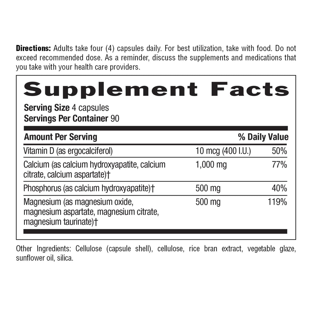 Country Life Target-Mins Calcium Magnesium with Vitamin D-Complex, 1000mg/500mg/10mcg, 360 Vegan Capsules, Certified Gluten Free, Certified Vegan, Verified Non-GMO Verified…