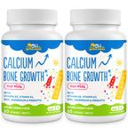 500 MG Calcium Supplement with Vitamin D3 & K2, Zinc, Magnesium & Prebiotics. Kids Vitamins for Kids' Height. Bone Strength, High Absorption, Orange Chewables, Gluten Free, 120 Tabs