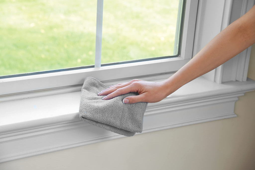 Rubbermaid All Purpose Microfiber Cleaning Cloth Towels, 50 Pack, 12"x12", Non-Scratch, Reusable/Washable for Cleaning/Wiping/Polishing for Home/Kitchen/Car