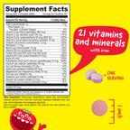 VitaWorks Kids Multivitamin with Iron & Minerals Chewable Tablets - Mixed Fruit Flavor - Vegetarian, GMO-Free, Nut Free - Dietary Supplement - Digestive Support for Children - 120 Chewables",