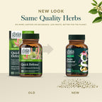Gaia Herbs Quick Defense - Fast-Acting Immune Support Supplement* - Echinacea, Black Elderberry, Ginger & Andrographis - 40 Vegan Liquid Phyto-Caps (20 Servings)